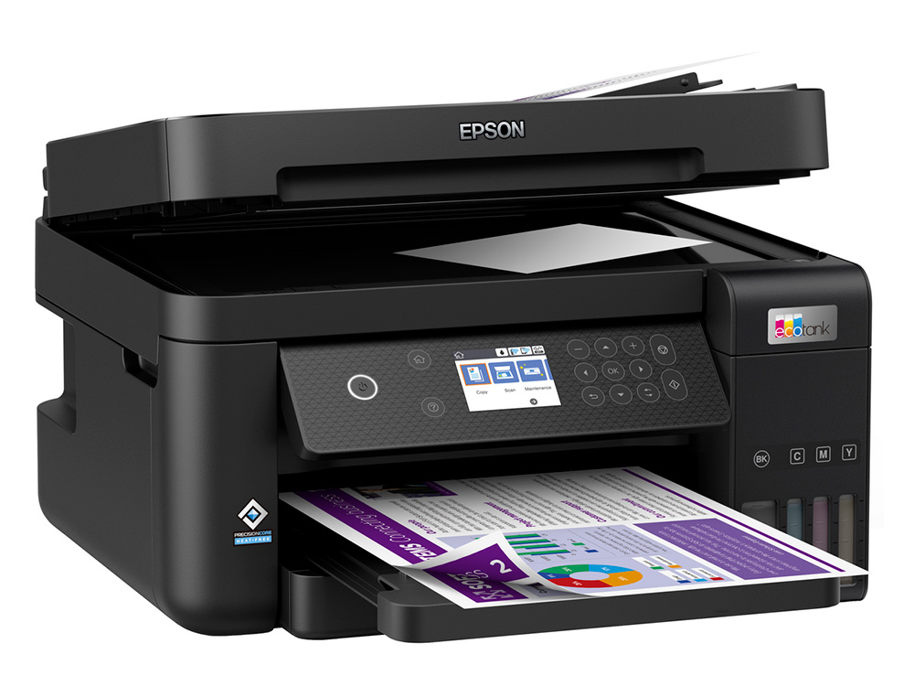 Equipo multifuncion epson ecotank et-3850 tinta 15 ppm bandeja 250 hojas escaner copiadora impresora