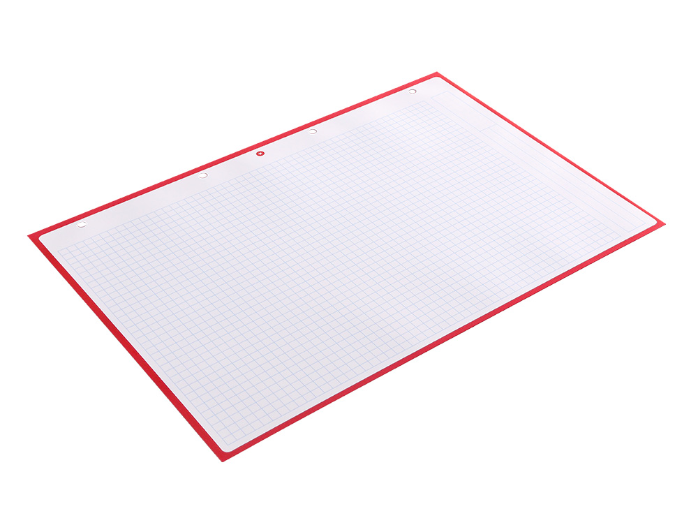 RECAMBIO A4 ANTARTIK 80 HOJAS 90G/M2 CUADRO 5 MM 4 TALADROS 1 BANDA MARCO COLOR FRAMBUESA
