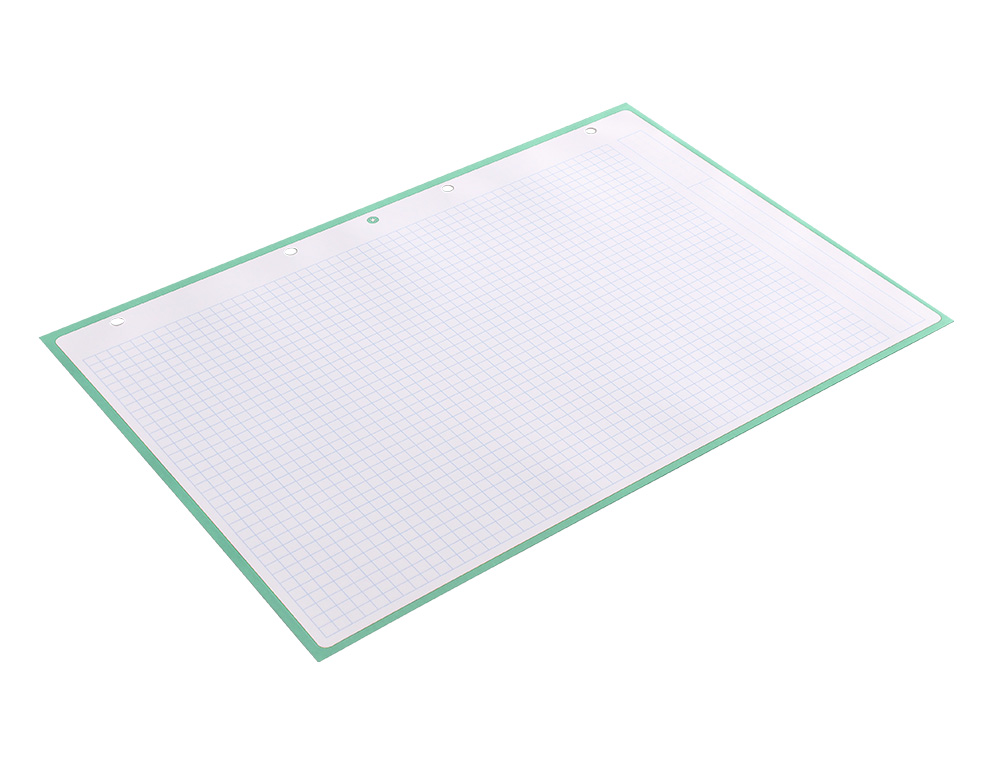 RECAMBIO A4 ANTARTIK 80 HOJAS 90G/M2 CUADRO 5 MM 4 TALADROS 1 BANDA MARCO COLOR MENTA