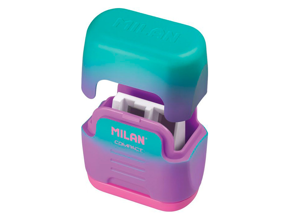 Sacapuntas milan compact sunset plastico 2 usos colores surtidos