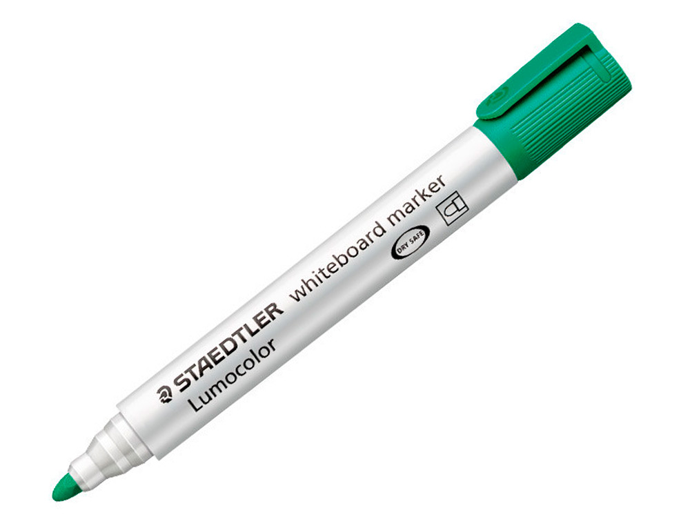 Rotulador staedtler lumocolor 351 para pizarra blanca punta redonda 2 mm recargable color verde clar