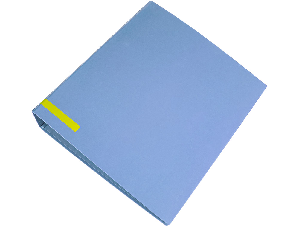 ARCHIVADOR DE PALANCA LIDERPAPEL A4 COLOR SYSTEM FORRADO SIN RADO LOMO 80 MM CELESTE COMPRESOR METALICO