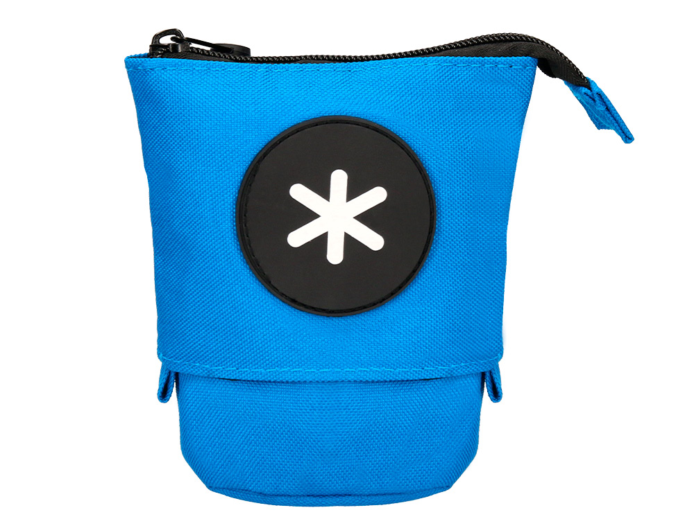 Bolso escolar portatodo antartik cubilete color azul 190x60x80 mm