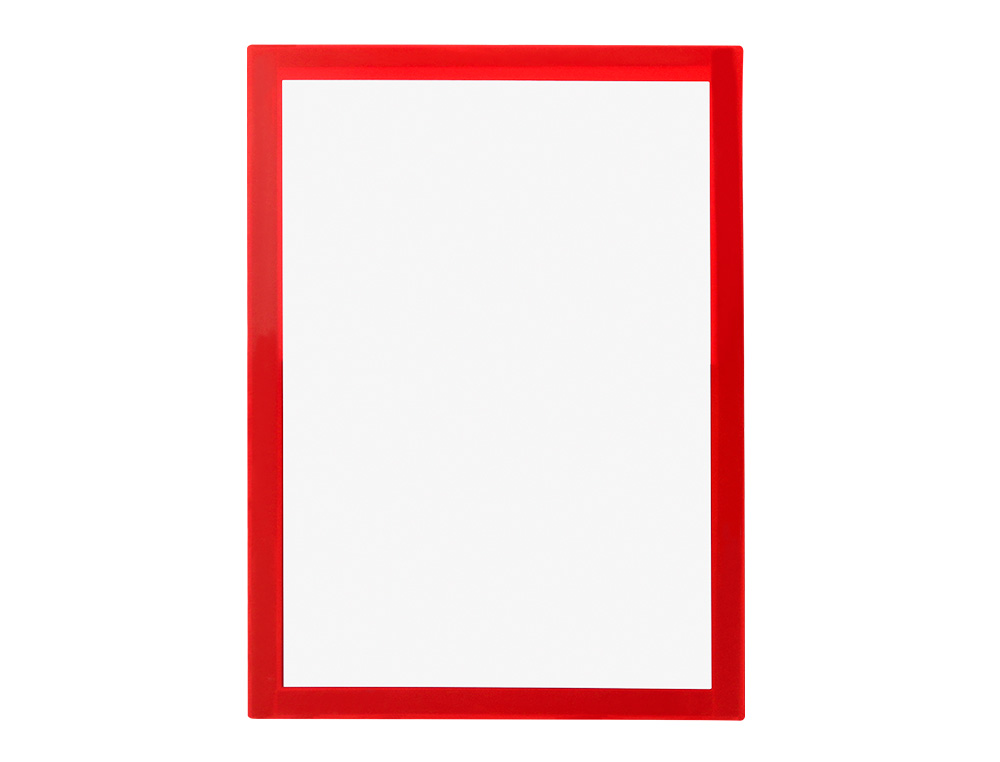 MOLDURA PORTA ANUNCIOS LIDERPAPEL MAGNETICA DIN A4 SUPORTE ADESIVO REMOVIVEL COR VERMELHO