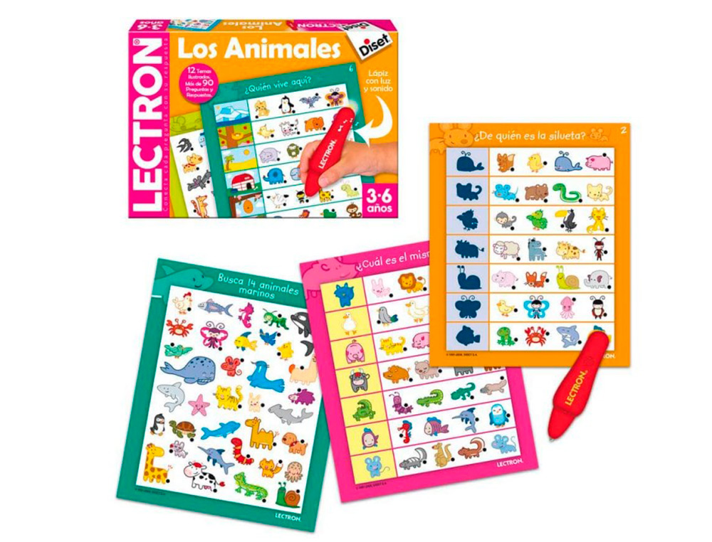 Juego diset didactico lectron lapiz los animales