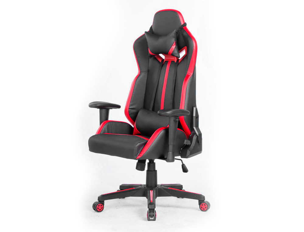 Silla q-connect gaming chair giratoria similpiel regulable en altura color negro rojo 1260+950x570x670 mm