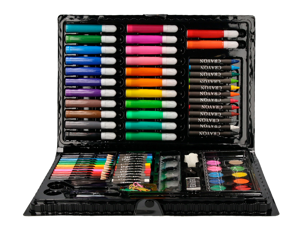 SET DE PINTURA LIDERPAPEL PLASTICO 86 PECAS 34X23X3,2 CM