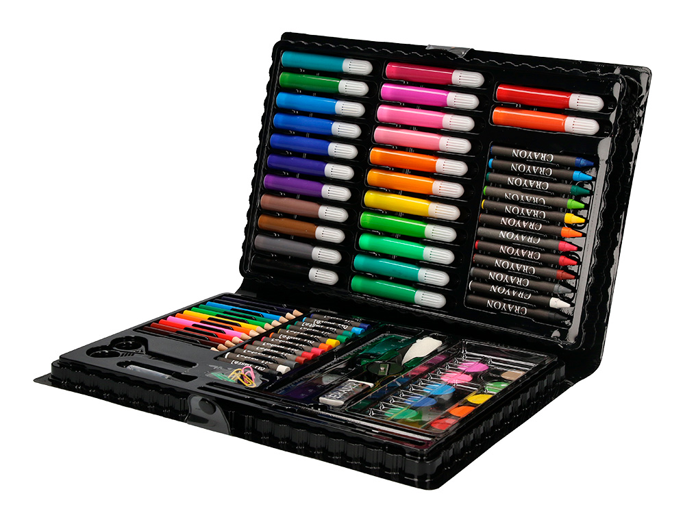 SET DE PINTURA LIDERPAPEL PLASTICO 86 PECAS 34X23X3,2 CM