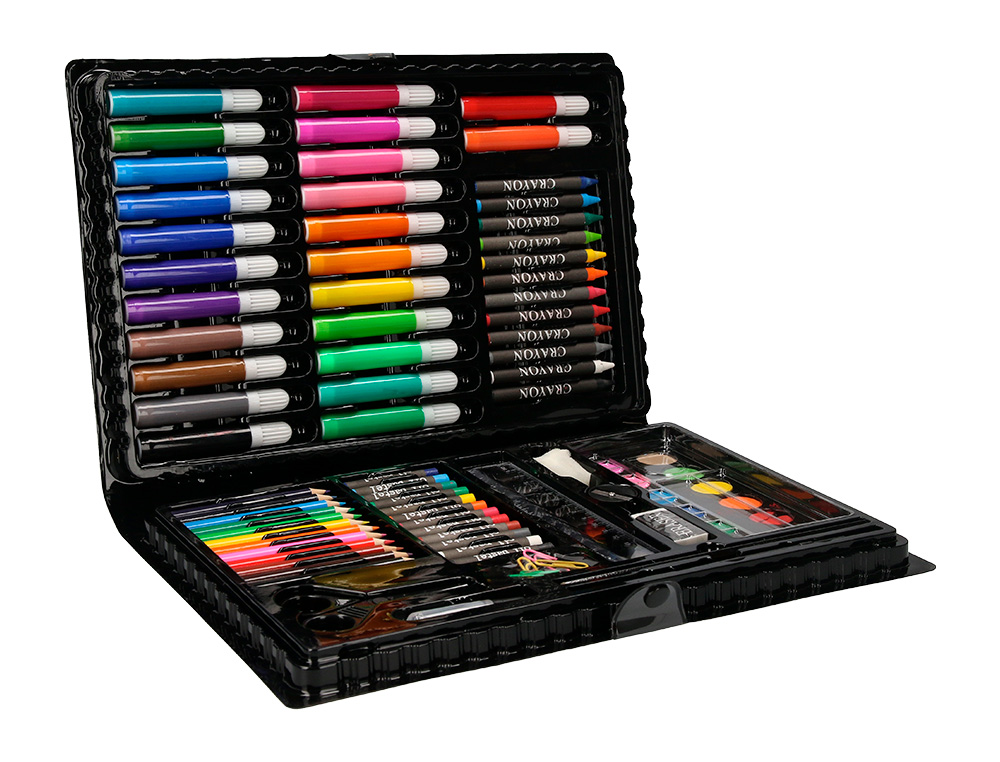SET DE PINTURA LIDERPAPEL PLASTICO 86 PECAS 34X23X3,2 CM