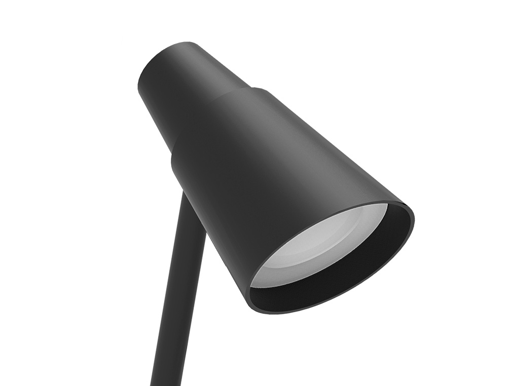 Lampara de oficina q-connect sobremesa abs tactil 6w 32 led 150lm color negro