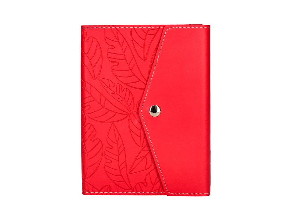 Agenda encuadernada liderpapel therasia mini 2023 dia pagina papel 70 gr color rojo