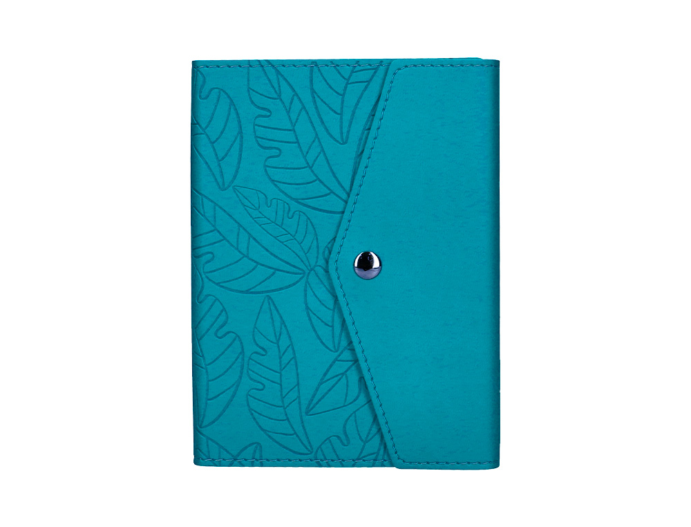 Agenda encuadernada liderpapel therasia mini 2023 dia pagina papel 70 gr color turquesa