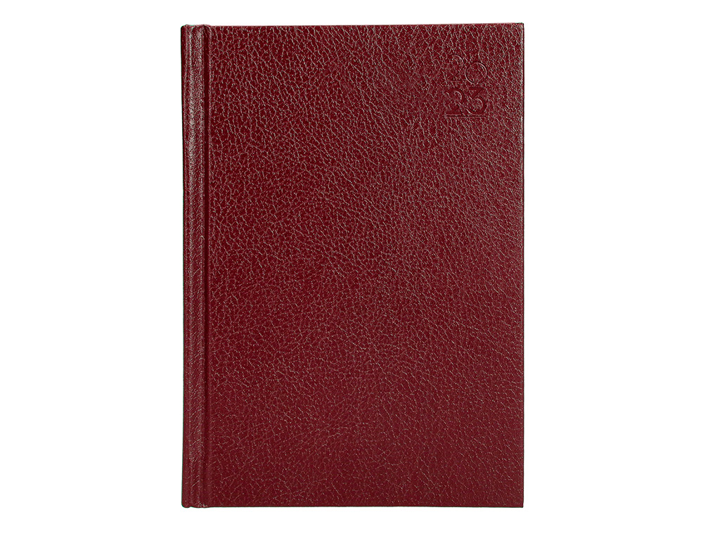 Agenda encuadernada liderpapel corfu 15x21 cm 2023 dia pagina color rojo papel 60 gr