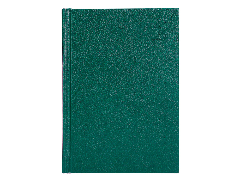 Agenda encuadernada liderpapel corfu a6 2023 dia pagina color verde papel 60 gr