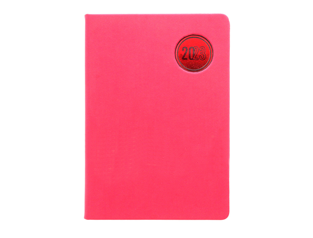 Agenda encuadernada liderpapel kilkis 15x21 cm 2023 dia pagina color rosa papel 70 gr