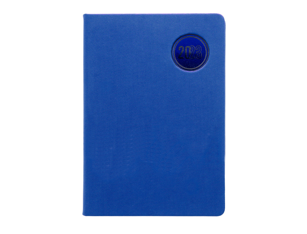 Agenda encuadernada liderpapel kilkis 17x24 cm 2023 dia pagina color azul papel 70 gr