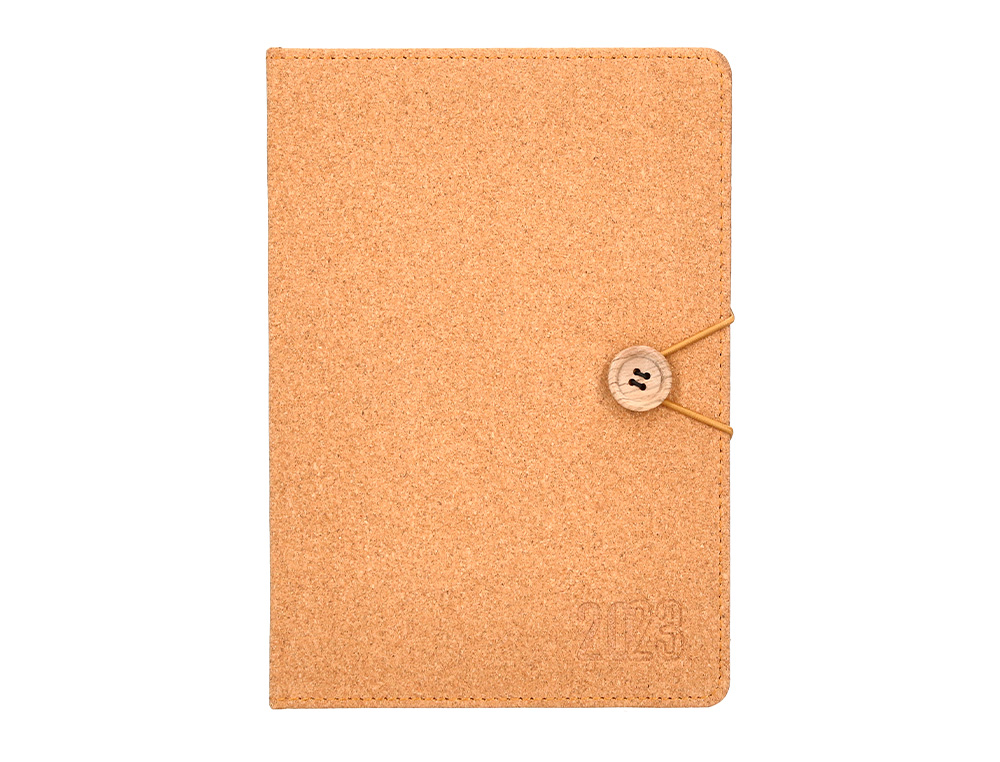 Agenda encuadernada liderpapel milos a5 2023 dia pagina similcorcho liso