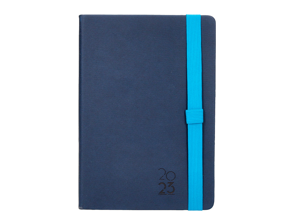 Agenda encuadernada liderpapel larisis 17x24 cm 2023 dia pagina color azul papel 70 gr