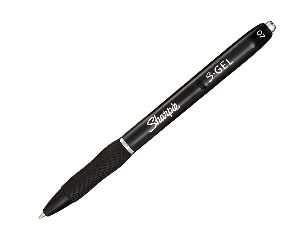 Boligrafo sharpie retractil tinta gel punta 0,7 mm color negro