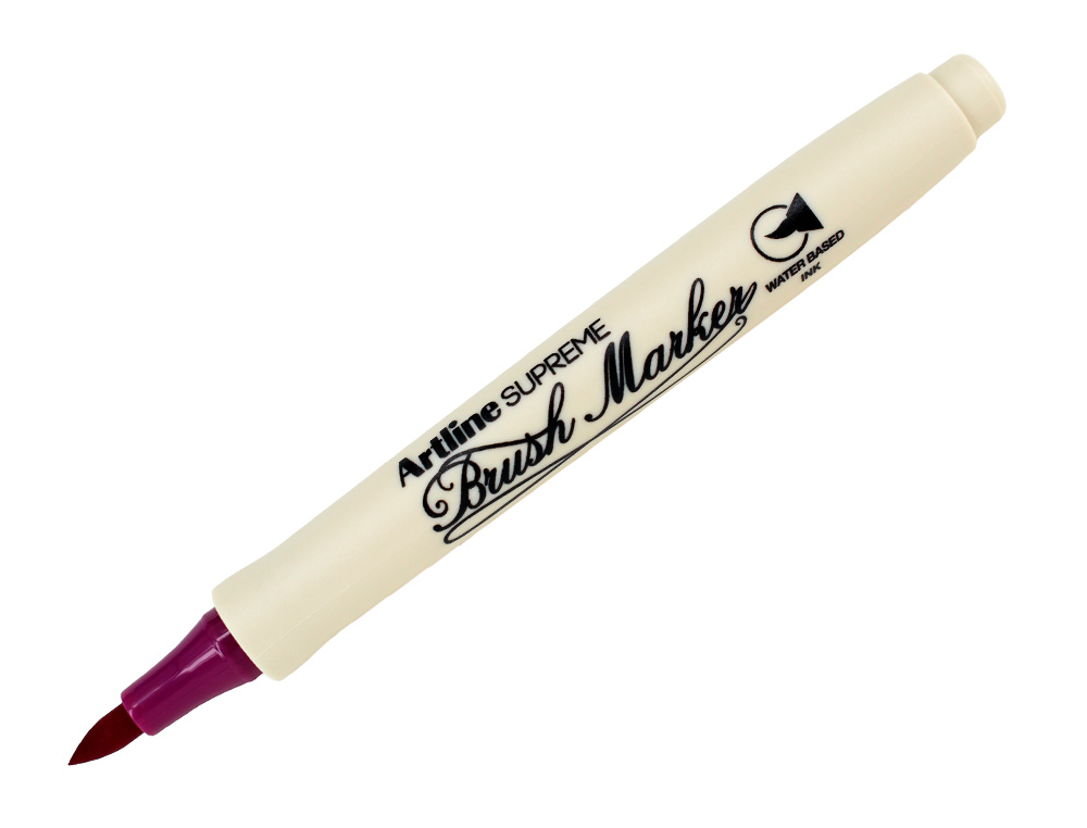 Rotulador artline supreme brush epfs pintura base de agua punta tipo pincel trazo fino magenta