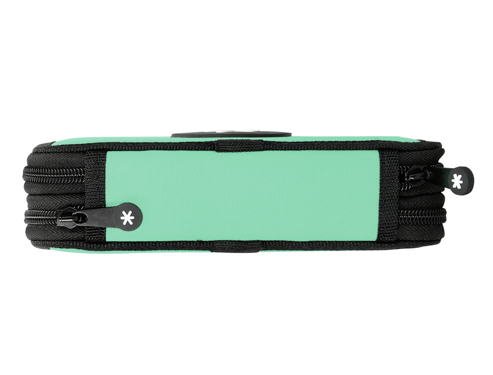 PLUMIER ESCOLAR ANTARTIK DOBLE CREMALLERA COLOR MENTA 28 PIEZAS