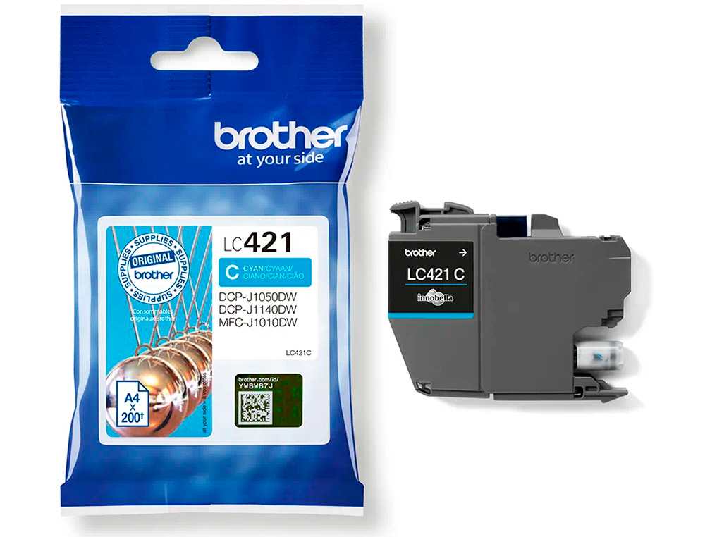 INK-JET BROTHER LC421C DCP-J1050DW / DCP-J1140DW / MFC-J10 CIAN 200 PAGINAS