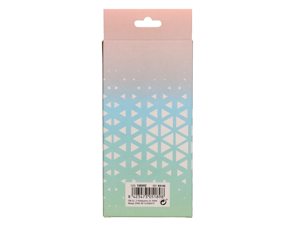 BOLIGRAFO BELIUS BRELA CUERPO HEXAGONAL CON CLIP COLORES PASTELES CAJA DE REGALO CON 3 BOLIGRAFOS