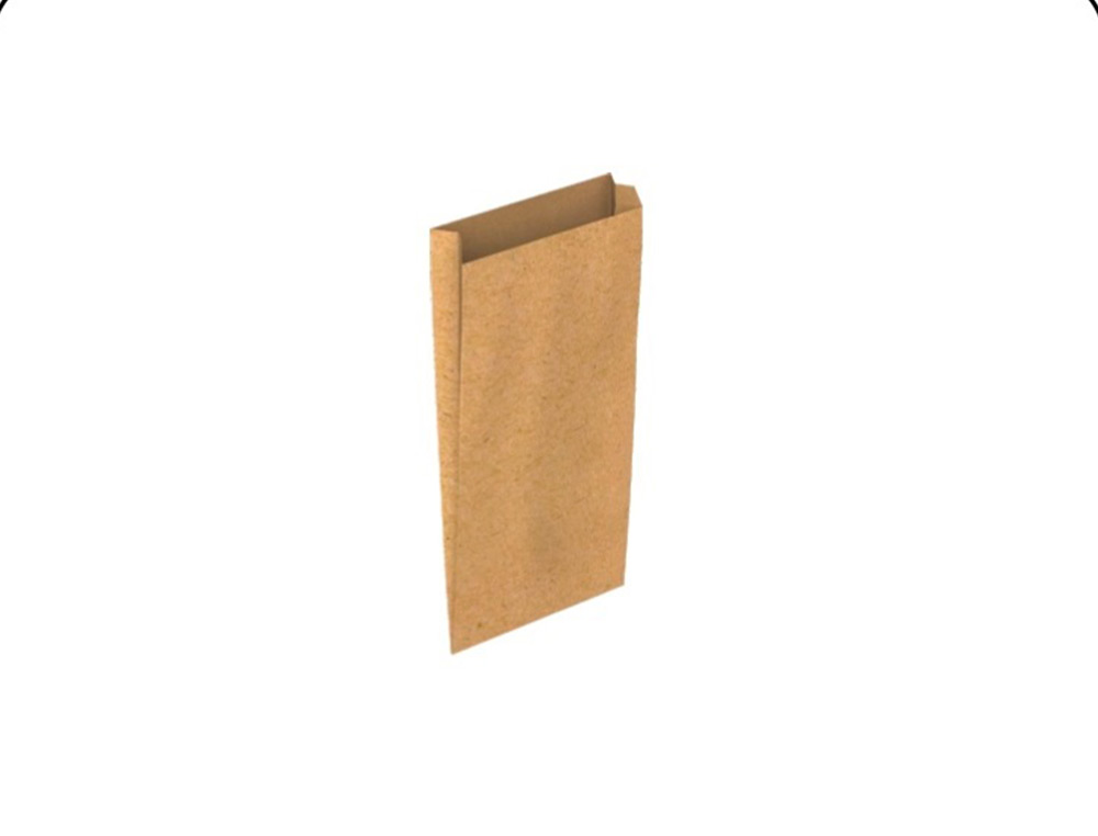 Sobre papel basika kraft natural liso con fuelle xxs 100x200x30 mm paquete de 25 unidades