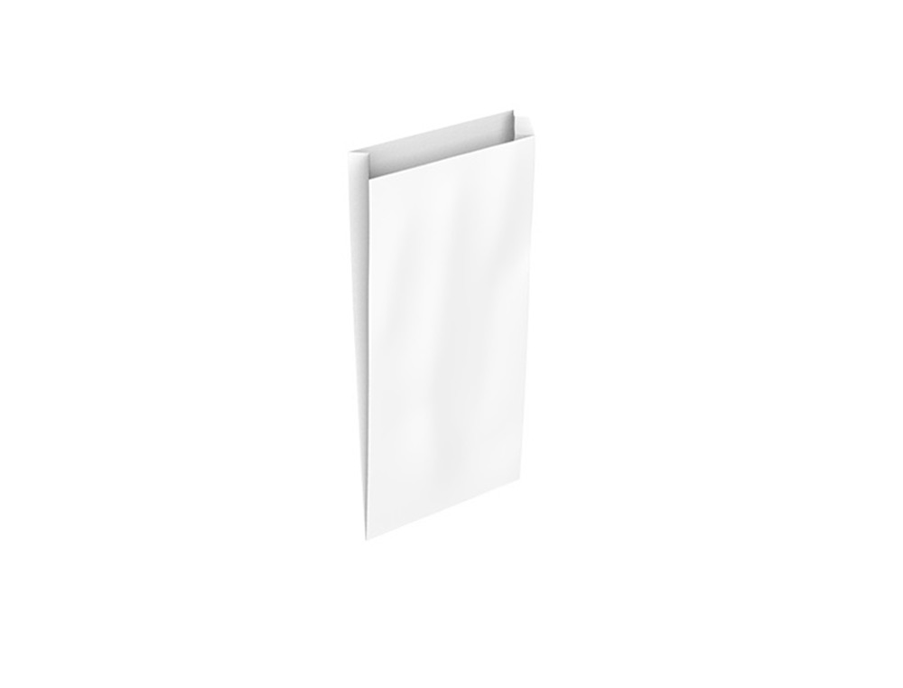 Sobre papel basika celulosa blanco con fuelle xxs 100x200x30 mm paquete de 25 unidades