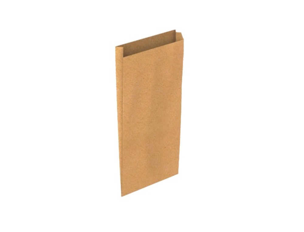 Sobre papel basika kraft natural liso con fuelle xs 120x250x30 mm paquete de 25 unidades