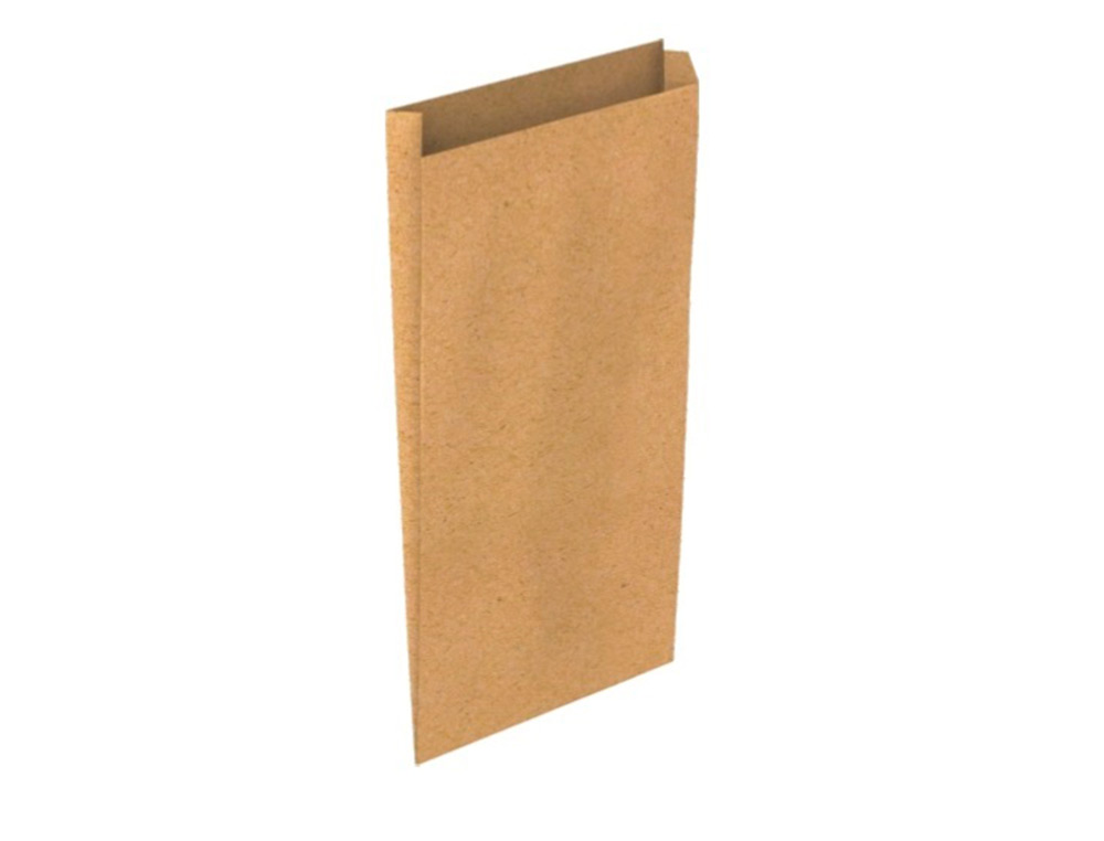 Sobre papel basika kraft natural liso con fuelle s 150x300x60 mm paquete de 25 unidades