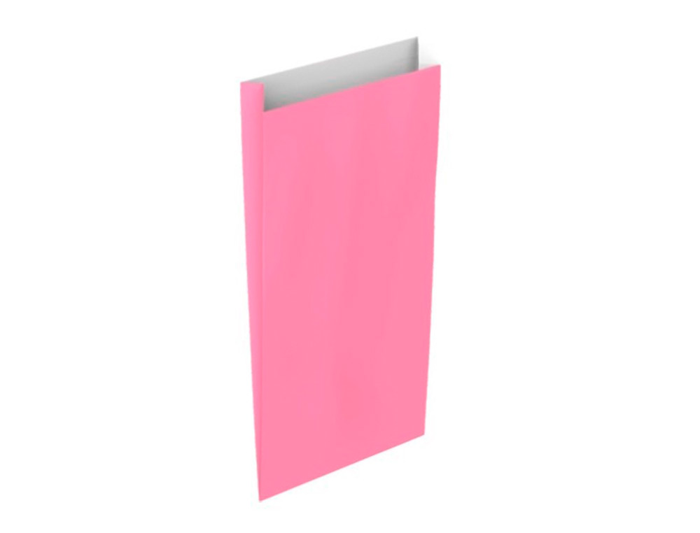 Sobre papel basika celulosa rosa con fuelle m 200x350x60 mm paquete de 25 unidades