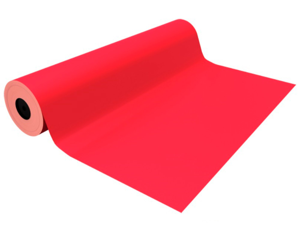 Papel de regalo basika metalizado rojo bobina ancho 62 cm longitud 80 m