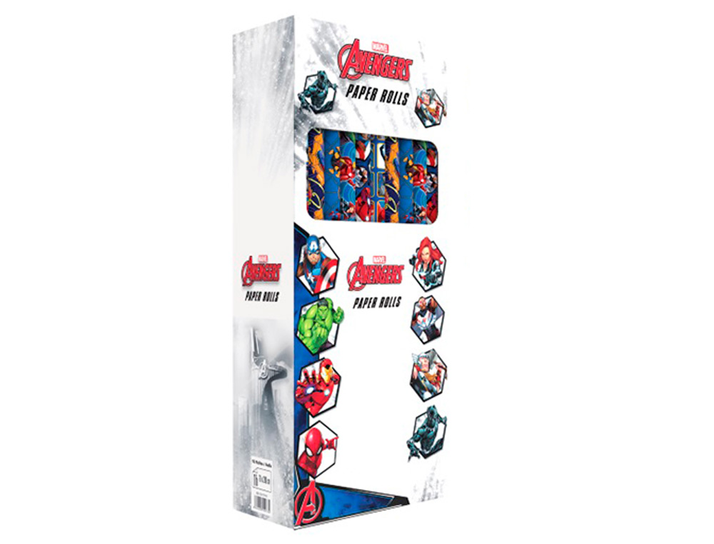 Papel de regalo basika marvel rollo de 70 x 200 cm 60 gr modelos surtidos