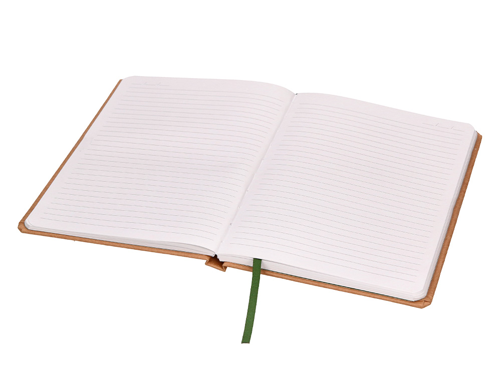 LIBRETA LIDERPAPEL ECOUSE 100% RECICLADA A5 96 HOJAS 70G/M2 HORIZONTAL CON GOMILLA Y MARCA PAGINAS