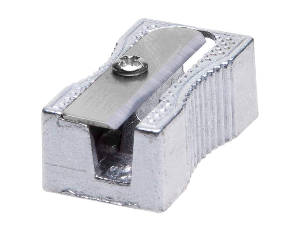 Sacapuntas q-connect metalico rectangular 1 uso