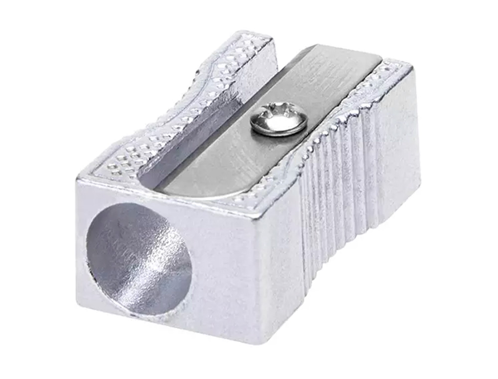 SACAPUNTAS Q-CONNECT METALICO RECTANGULAR 1 USO