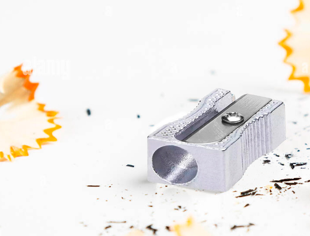 SACAPUNTAS Q-CONNECT METALICO RECTANGULAR 1 USO