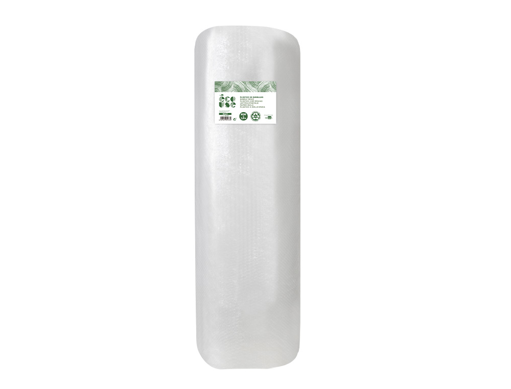 Plastico burbuja liderpapel ecouse 0.60x5m 30% de plastico reciclado