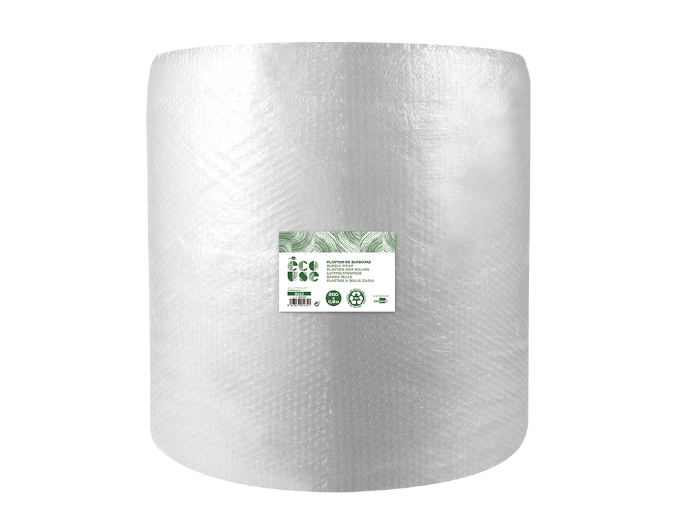 Plastico burbuja liderpapel ecouse 1x50m 30% de plastico reciclado