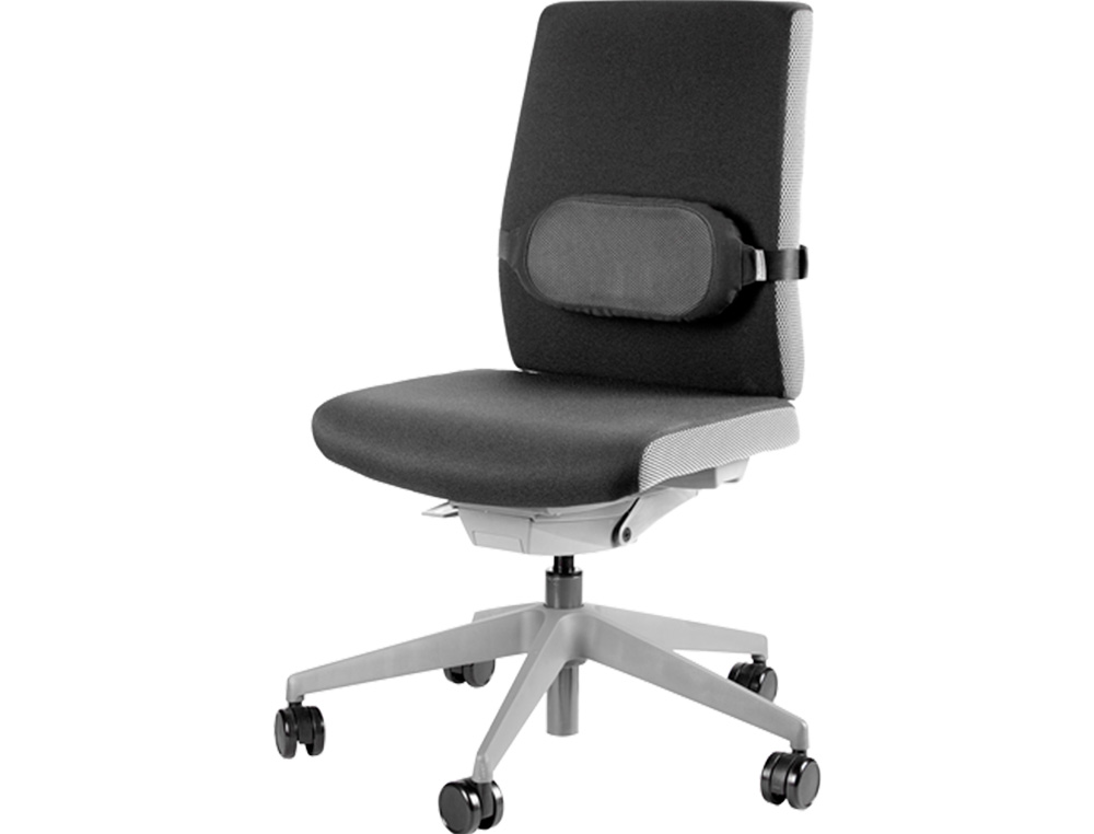 Cojin lumbar fellowes i-spire series con correa ajustable color negro 76x355x150 mm