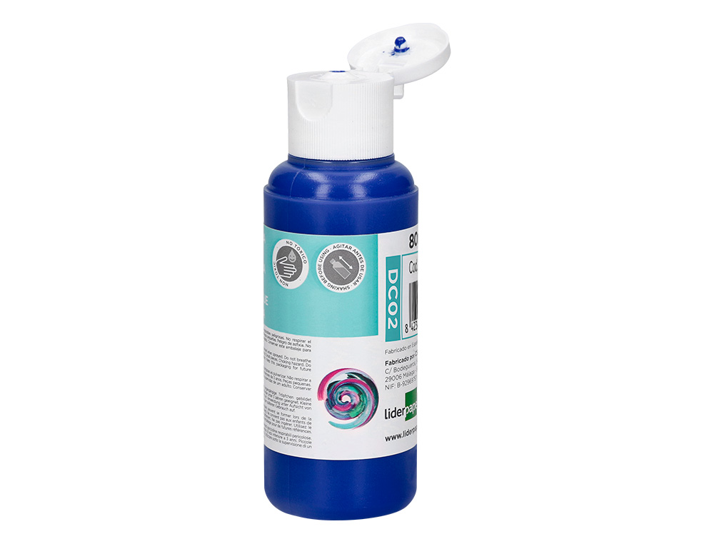 PINTURA ACRILICA LIDERPAPEL BOTE DE 80 ML AZUL ULTRAMAR