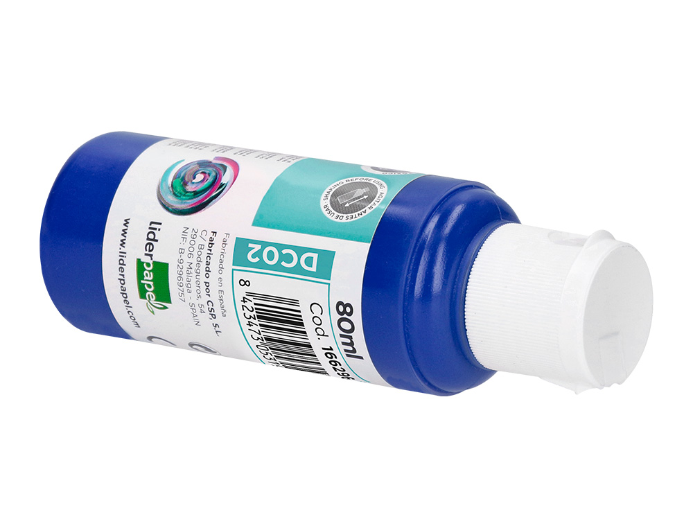 PINTURA ACRILICA LIDERPAPEL BOTE DE 80 ML AZUL ULTRAMAR