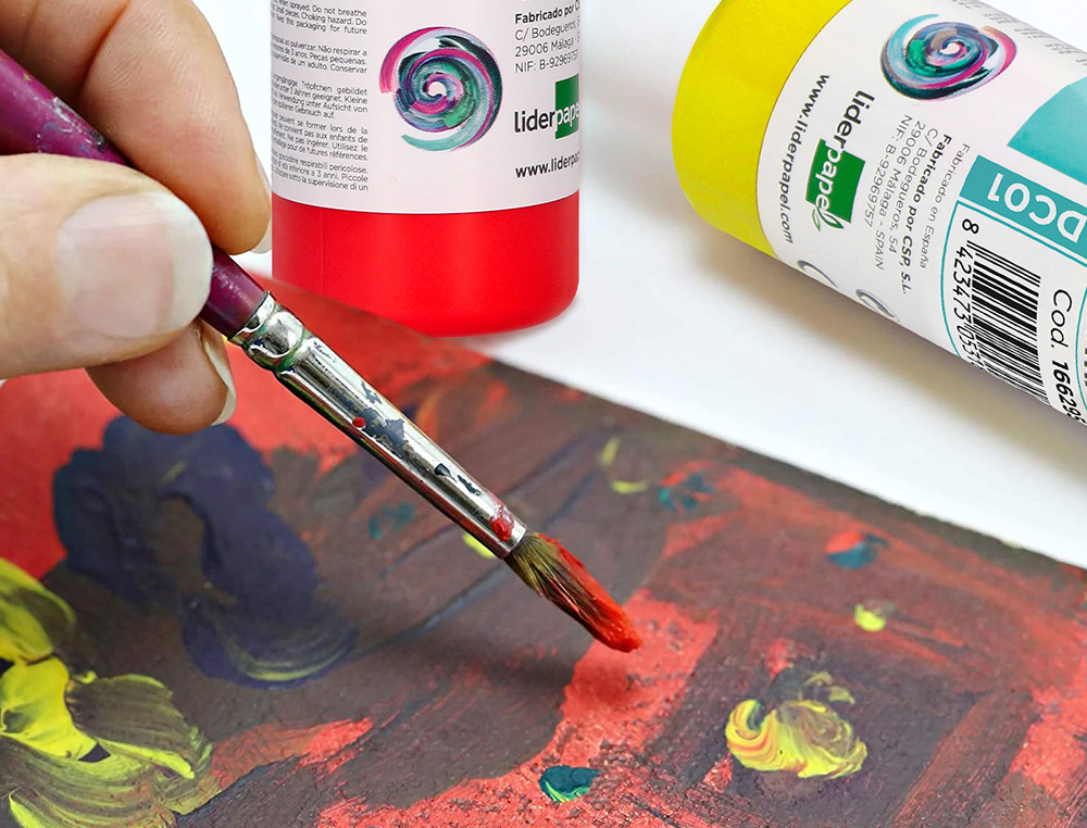 PINTURA ACRILICA LIDERPAPEL BOTE DE 80 ML AZUL ULTRAMAR