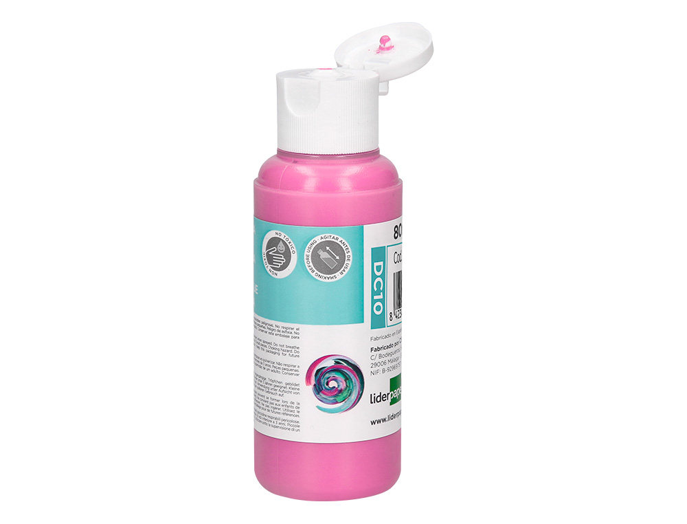 PINTURA ACRILICA LIDERPAPEL BOTE DE 80 ML ROSA