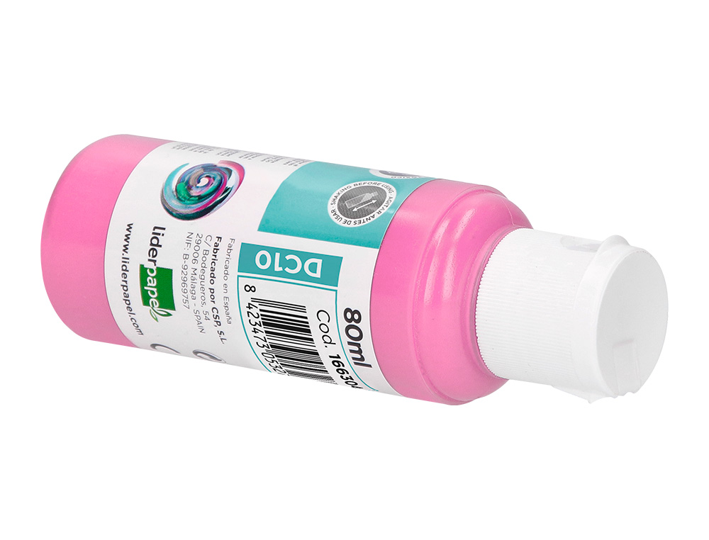 PINTURA ACRILICA LIDERPAPEL BOTE DE 80 ML ROSA