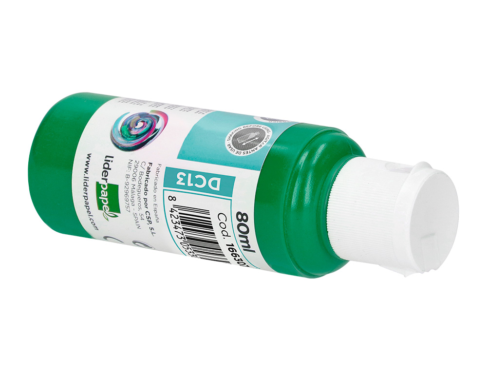 PINTURA ACRILICA LIDERPAPEL BOTE DE 80 ML VERDE OSCURO