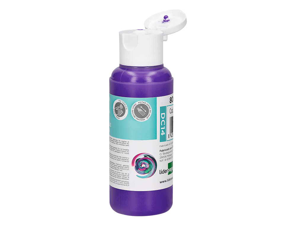 PINTURA ACRILICA LIDERPAPEL BOTE DE 80 ML VIOLETA
