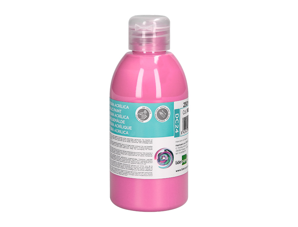 Pintura acrilica liderpapel bote de 250 ml rosa