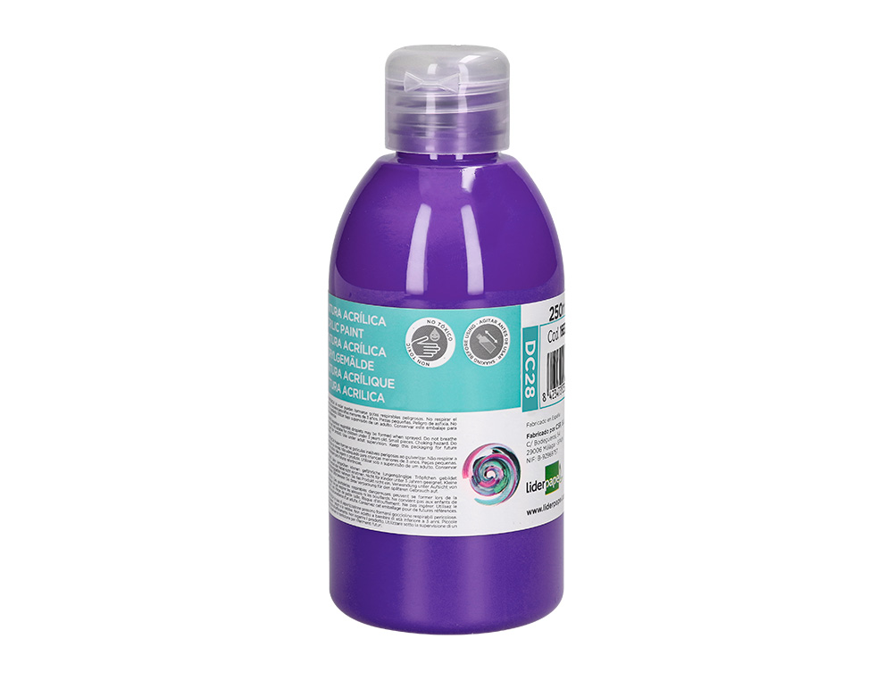 Pintura acrilica liderpapel bote de 250 ml violeta